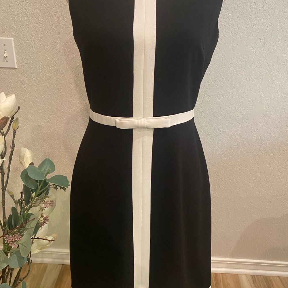 CeCe Black and White Sheath Mini Dress - Picture 4 of 5